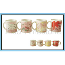 Porcelana 20oz grandes tazas con calcomanía (CM612075)